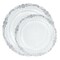 Smarty Had A Party Clear w/Silver Vintage Rim Round Plastic Dinnerware Set (120 Dinner Plates+120 Salad Plates), 240PK 860CSVP-CASE - alternate 11